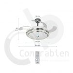 Ventilador de techo retráctil 104 cm Adir